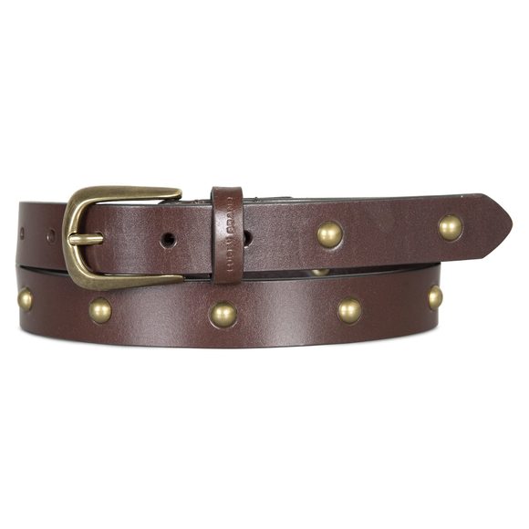 Women's Domed Studded Leather Belt With Harness Buckle🐦